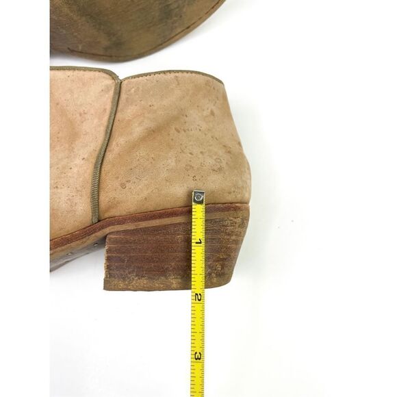 Sam Edelman Petty Tan Chestnut Leather Ankle Zip Bootie Shoes - Picture 5 of 7